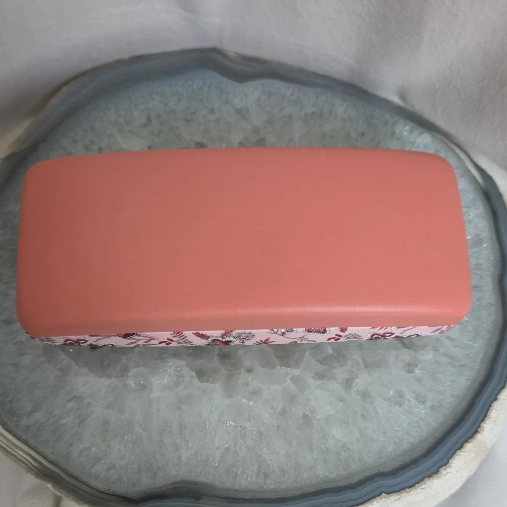 NWT Kensie Pink Floral Clamshell Eyeglass Case for Glasses & Sunglasses